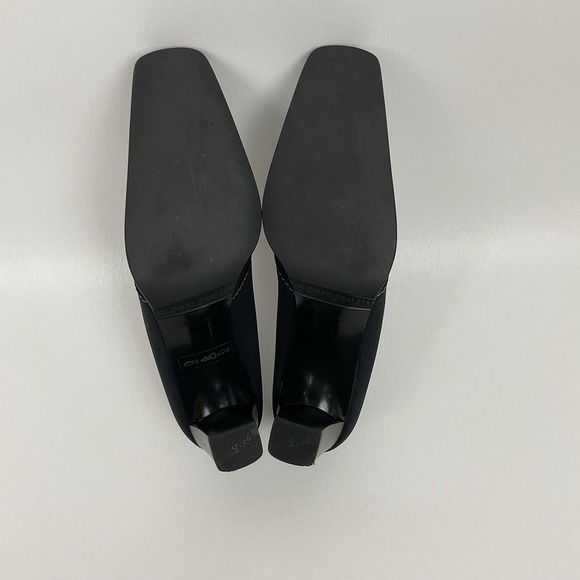 Paul Green Black Heels Womens 3.5 Square Toe Handmade Austria - Picture 7 of 10